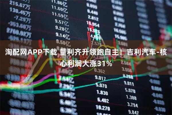 淘配网APP下载 量利齐升领跑自主！吉利汽车-核心利润大涨31%